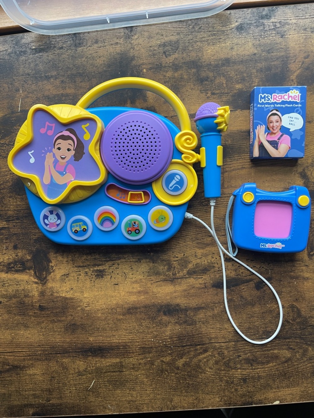 Miss Rachel Educational Flash Cards and Song Music Karaoke Machine